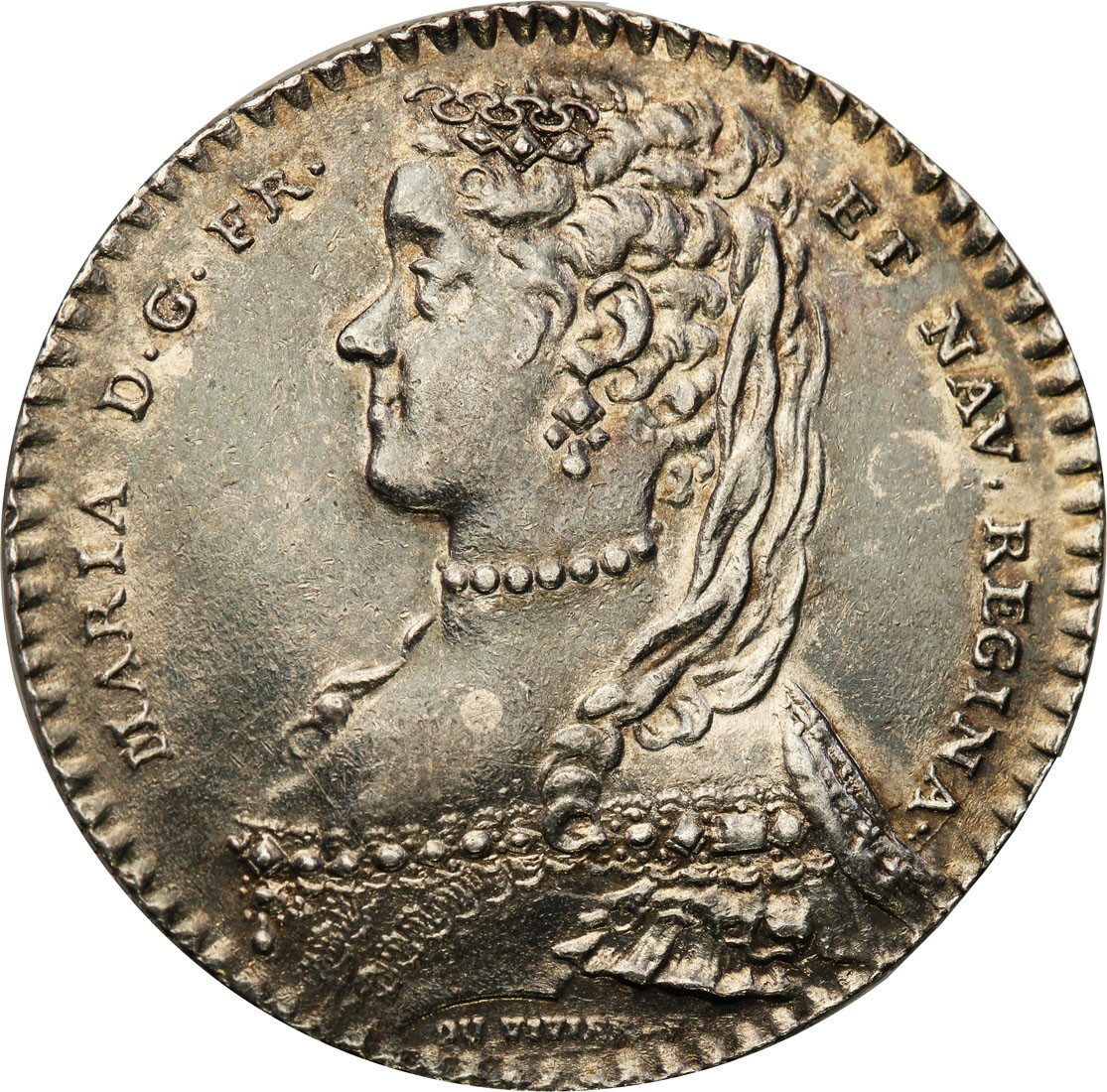 Polska, Francja. Maria Leszczyńska, królowa Francji. Medal 1748, srebro